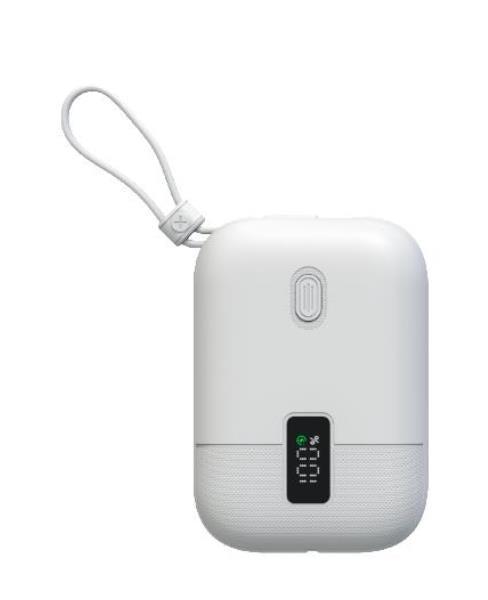 MINISO 9000MAH MINI POWER BANK WITH CABLE WHITE MODEL F76 B 20167149 Sonee Sports