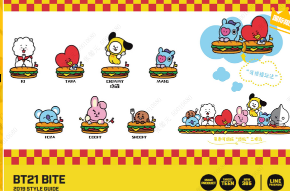 MINISO BT21 BURGER PARTY SERIES  SURPRISE BOX 2016837710102 BLIND BOX