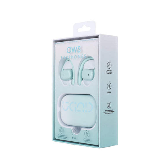 MINISO DOPAMINE GRADIENT SOAP OPEN WEARABLE STEREO WIRELESS EARBUDS  MODEL: W99(MINT GREEN) 2016847310101 EARPHONES