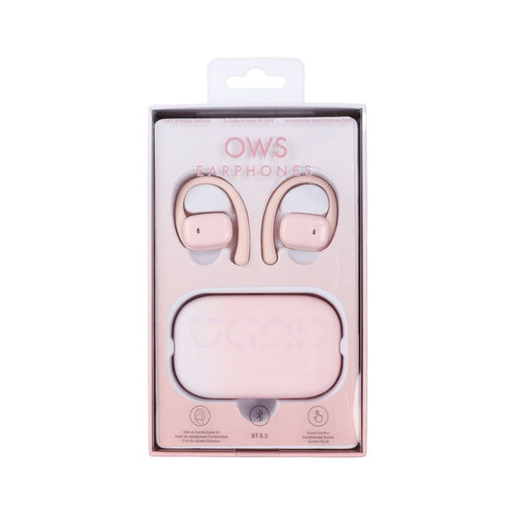 MINISO DOPAMINE GRADIENT SOAP OPEN WEARABLE STEREO WIRELESS EARBUDS  MODEL: W99(PEACH PINK) 2016847311108 EARPHONES