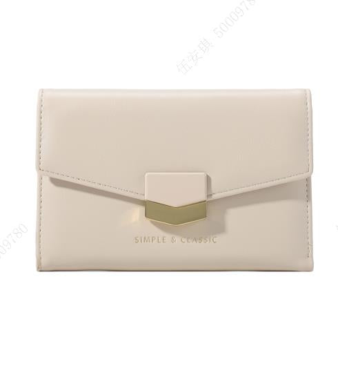 MINISO WOMEN'S MEDIUM TRIFOLD WALLET ( OFF-WHITE ) 2017883210103 WOMEN'S WALLET