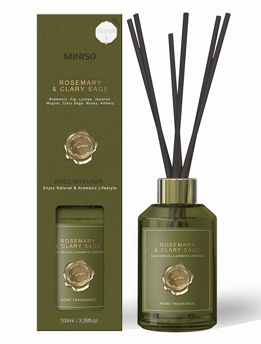 MINISO CLASSICAL SERIES REED DIFFUSER ( ROSEMARY & CLARY SAGE ) 2018087610102 SCENT DIFFUSER