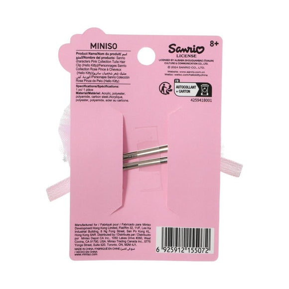 MINISO SANRIO CHARACTERS PINK COLLECTION TULLE HAIR CLIP ( HELLO KITTY ) 2019094810103 HAIR CLIPPERS