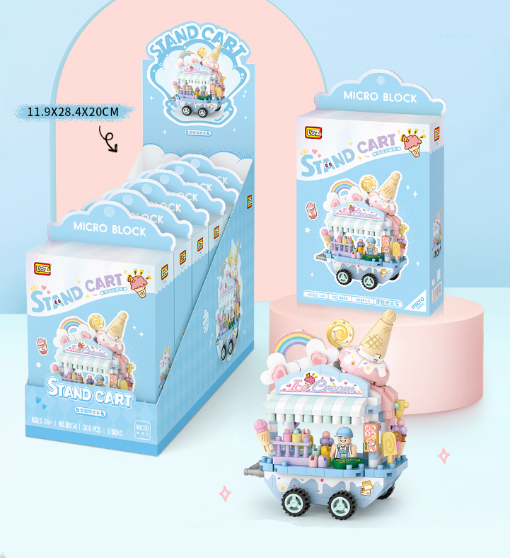 MINISO VENDING CART COLLECTION BUILDING BLOCKS ( ICE CREAM