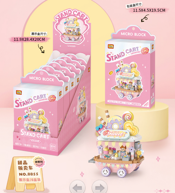 MINISO VENDING CART COLLECTION BUILDING BLOCKS ( DESSERT ) 2023133011109 BUILDING BLOCKS
