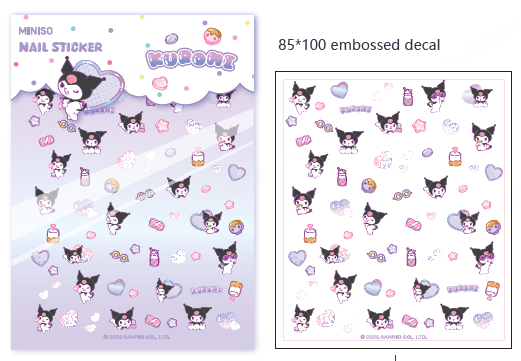 MINISO KUROMI NAIL DECALS 2023179110101 NAIL DECALS
