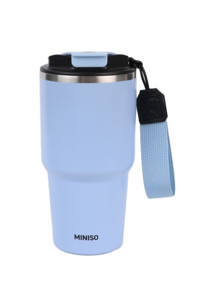 MINISO SPORTS SERIES PORTABLE HANDLE STAINLESS STEEL CUP 500ML(BLUE) 2023327911109 STEEL CUP