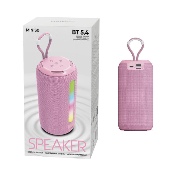 MINISO CLOTH WIRELESS SPEAKER MODEL: A162(PINK) 2023646013102 WIRELESS SPEAKER