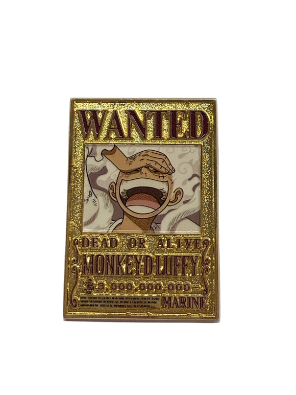 MINISO ONE PIECE COLLECTION WANTED POSTER METAL BADGE FRIDGE MAGNET (LUFFY) 2024040811103 FASHOINABLE KEYCHAINS