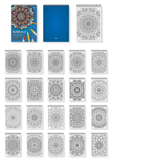 MINISO MANDALA COLLECTION B5 WIRE-BOUND COLORING BOOK (20 SHEETS) 2024067310108 WIREBOUND BOOK