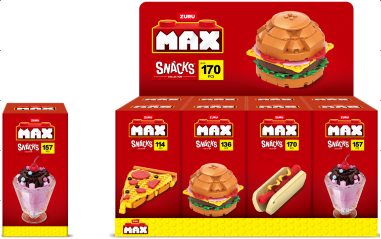 SURPRISE FOR MAX マックスシリーズ MINISO ZURU - MAX BUILDING BLOCKS(SNACKS) 2026769014100 BLIND BOX