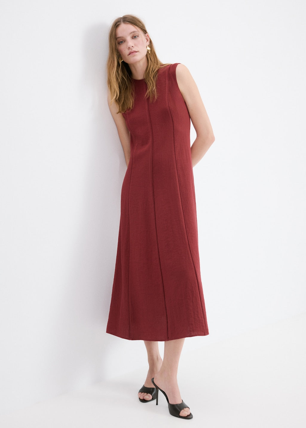 MANGO GRAPE-W 27093302-75 MANGO WOMEN DRESS FULL LENGTH
