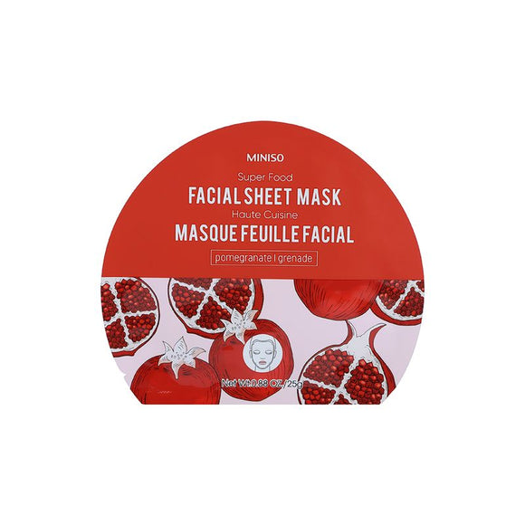 MINISO SUPER FOOD FACIAL SHEET MASK(POMEGRANATE) 2014143911107 FACIAL MASK SHEET