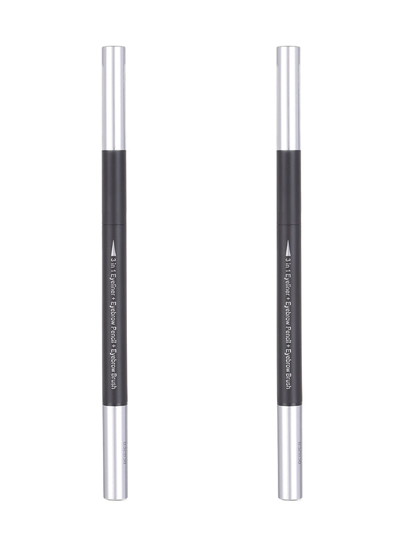 MINISO 3 IN 1 EYELINER +EYEBROW PENCIL +EYEBROW BRUSH (03 DARK BROWN) 2006841712100 EYEBROW PENCIL