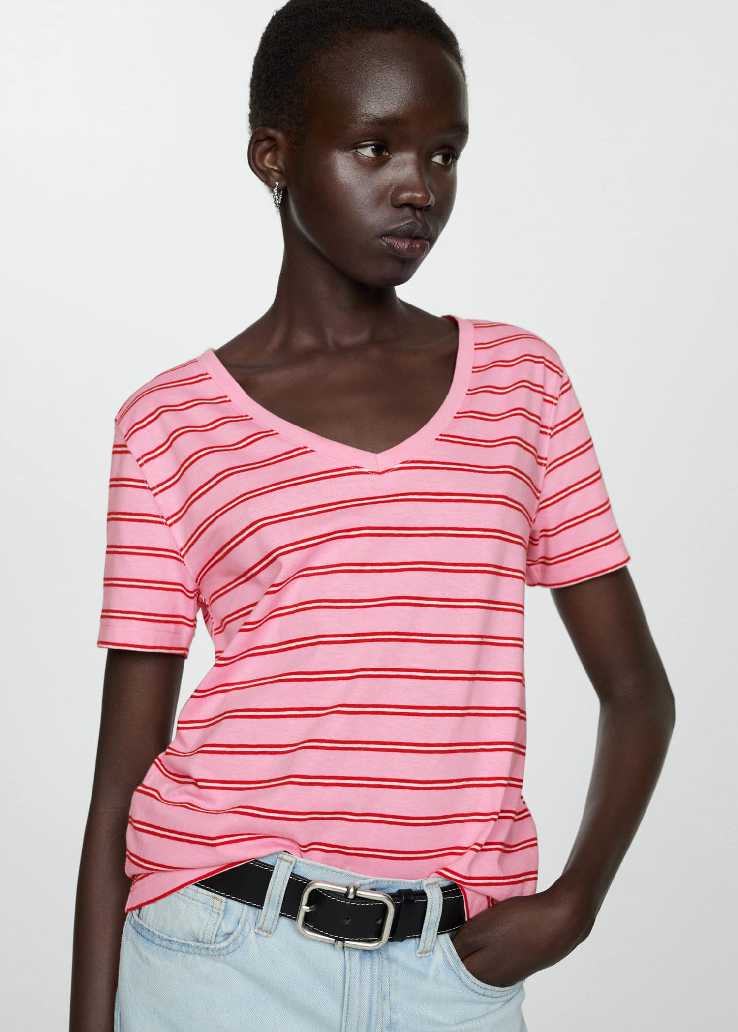 MANGO CHALAPI 77020582-85 MANGO WOMEN T-SHIRT SHORT SLEEVE Sonee