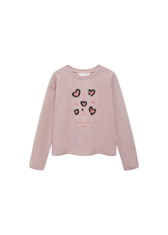 MANGO ALWAYS 77067934-85 MANGO KIDS GIRL T-SHIRT LONG SLEEVE