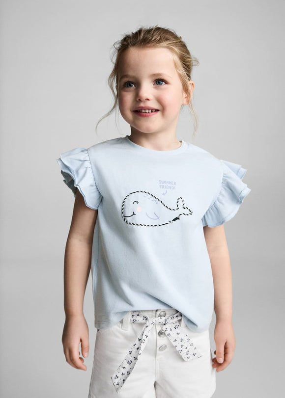 MANGO WAVE 87006360-50 MANGO KIDS BABY GIRL T-SHIRT SHORT SLEEVE