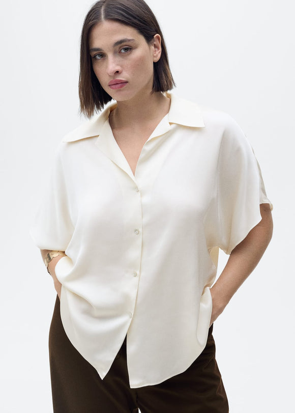 MANGO SASSA 87007185-02 MANGO WOMEN SHIRT SHORT SLEEVE