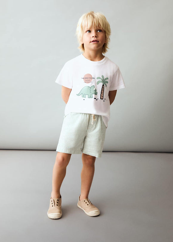 MANGO ROAR 87027694-02 MANGO KIDS BABY BOY T-SHIRT SHORT SLEEVE