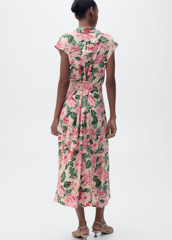 MANGO APPLE 87029066-05 MANGO WOMEN DRESS FULL LENGTH