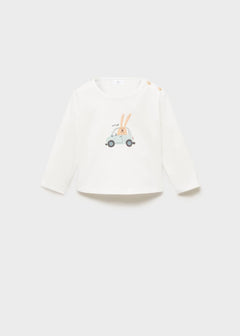 MANGO CAR 87031059-02 MANGO KIDS NEW BORN BABY T-SHIRT SHORT SLEEVE