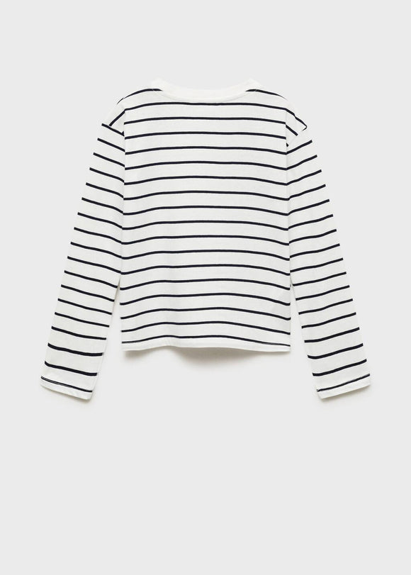 MANGO STRIPES 87040641-02 MANGO KIDS GIRL T-SHIRT LONG SLEEVE