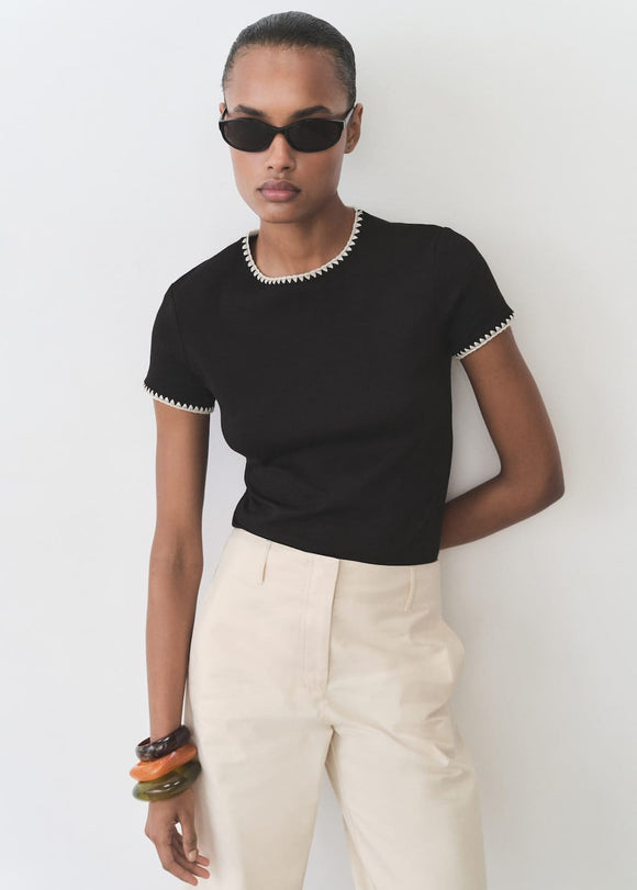 MANGO LIRIO 87045749-99 MANGO WOMEN T-SHIRT SHORT SLEEVE
