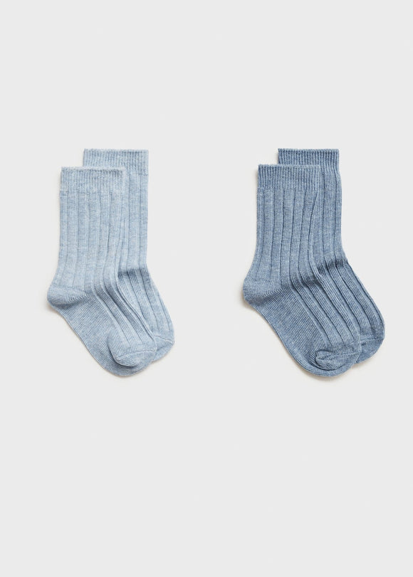 MANGO BLUE 87052542-52 MANGO KIDS NEW BORN BABY SOCK