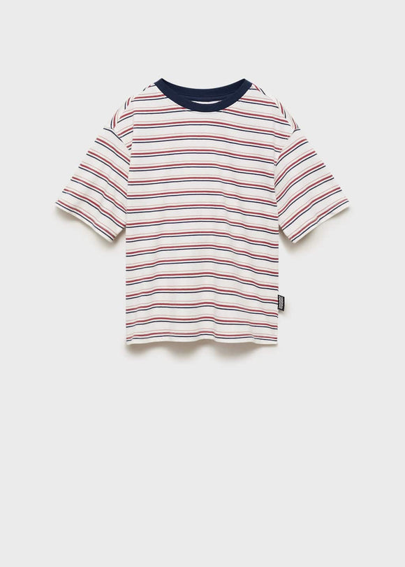MANGO STRIPBOY 87076345-02 MANGO KIDS BOY T-SHIRT SHORT SLEEVE