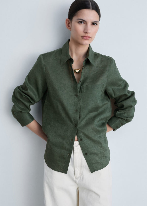 MANGO LINO 87085729-43 MANGO WOMEN SHIRT LONG SLEEVE