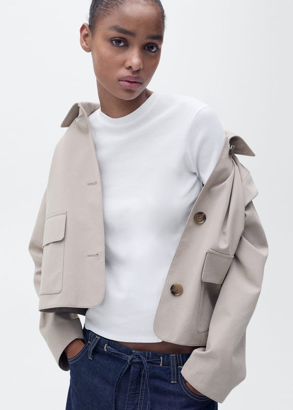 MANGO ZANI 87094088-01 MANGO WOMEN T-SHIRT SHORT SLEEVE