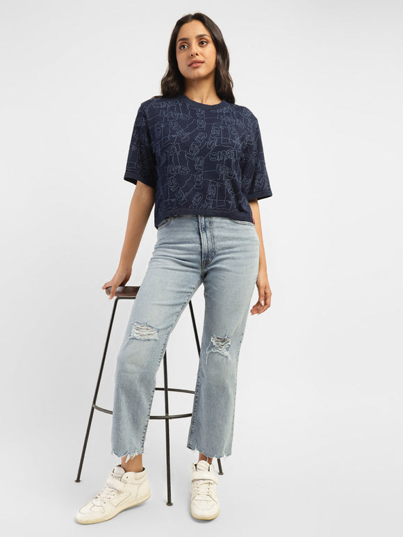 LEVIS RIBCAGE CROP BOOTCUT LEAFISH A3188-0019 DENIM PANT (JEANS) (W)