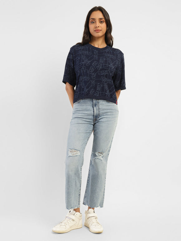 LEVIS RIBCAGE CROP BOOTCUT LEAFISH A3188-0019 DENIM PANT (JEANS) (W)