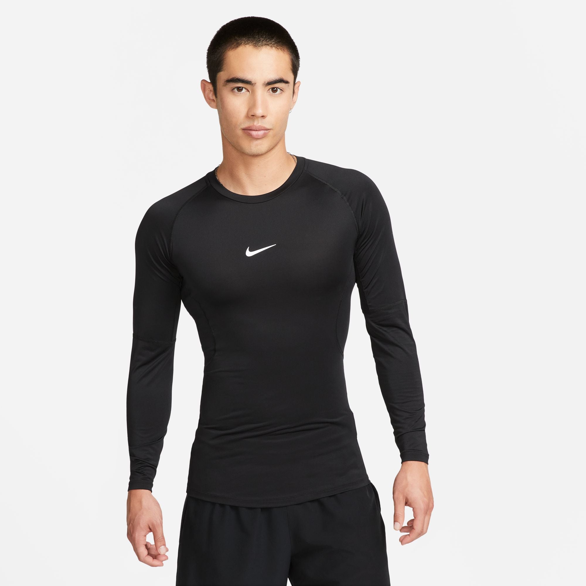 LOV Men's Long-sleeved Compression V-neck Fitness Sports Running Shirt  Top 