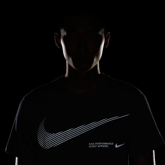 NIKE AS M NK DF TEE FLASH FV8369-010 T-SHIRT SHORT SLEEVE TRAINING (M)