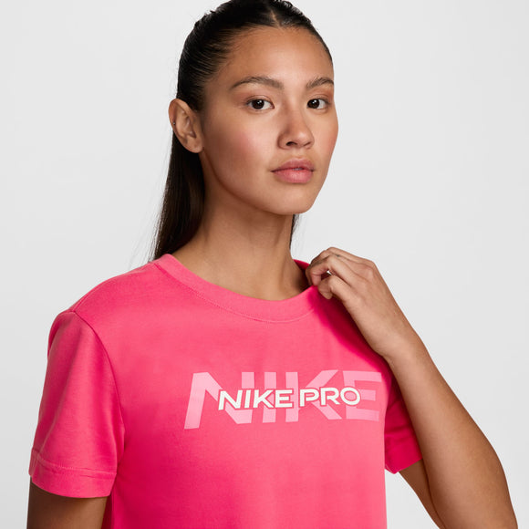 NIKE AS W NK PRO SS CRP TEE FA24 HF0764-629 TOP SHORT SLEEVE TRAINING (W)