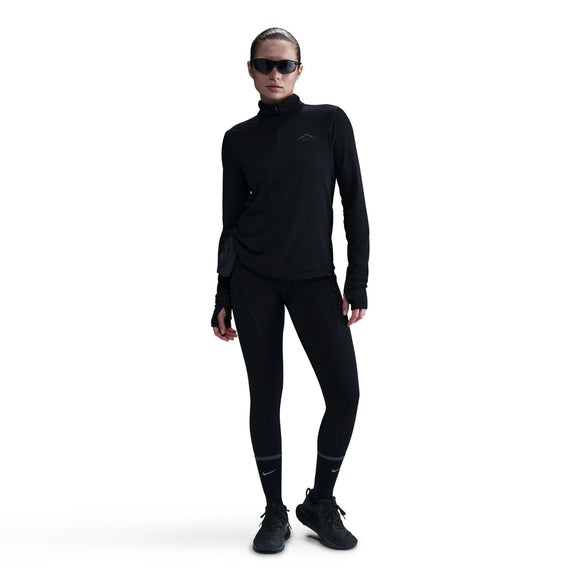 NIKE W NK TRAIL DF HZ MIDLAYER HJ2248-010 TOP LONG SLEEVE RUNNING (W)