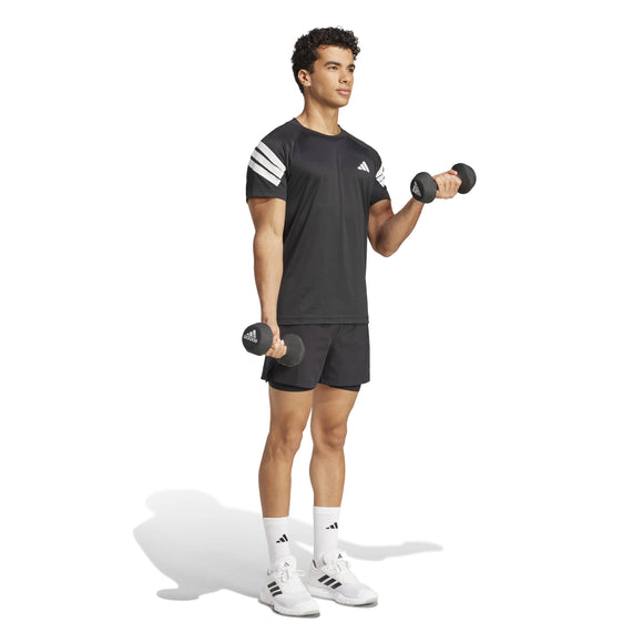 ADIDAS GYM+ 3S TEE JW9729 T-SHIRT SHORT SLEEVE TRAINING (M)