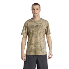 ADIDAS POWER AOP TEE JX6286 T-SHIRT SHORT SLEEVE TRAINING (M)