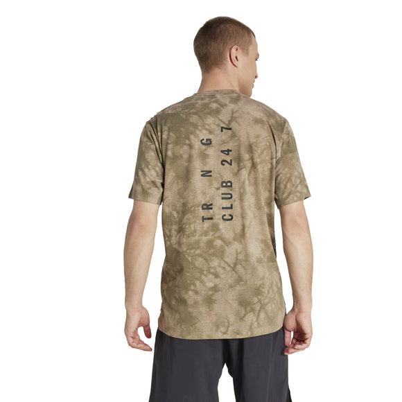 ADIDAS POWER AOP TEE JX6286 T-SHIRT SHORT SLEEVE TRAINING (M)