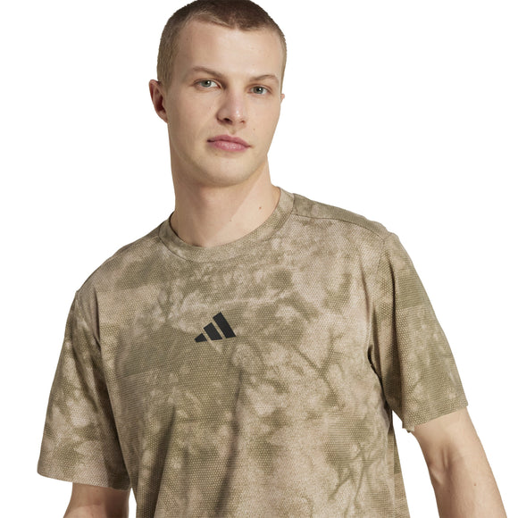 ADIDAS POWER AOP TEE JX6286 T-SHIRT SHORT SLEEVE TRAINING (M)