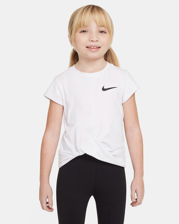 NIKE NKG ALL DAY PLAY TWIST HEM TEE 36L796-001 T-SHIRT SHORT SLEEVE (YG)