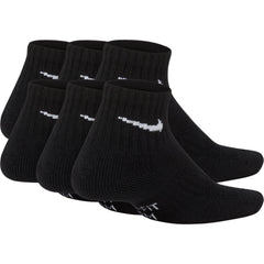 NIKE Y NK EVERYDAY CUSHIONED ANKLE 6PR 108 SX6912-010 SOCKS CREW CASUAL (Y)