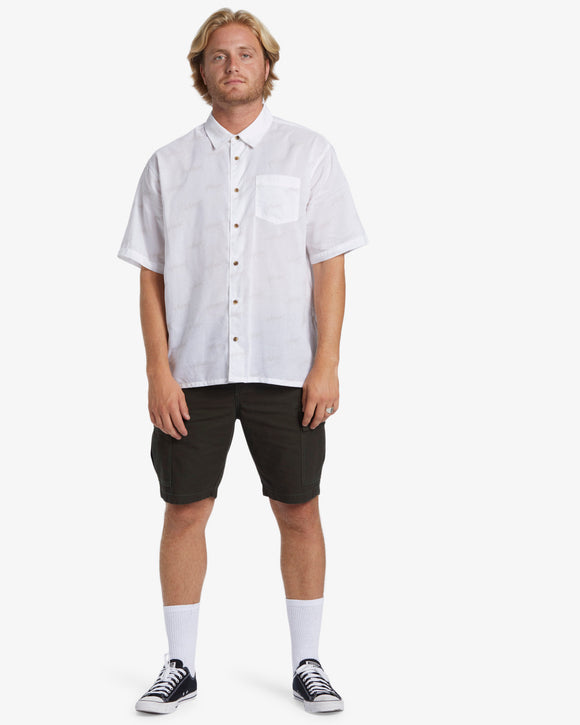 BILLABONG SCRIPT PRINT  WVTP WHT ABYWT00284-WHT SHIRT SHORT SLEEVE (M)