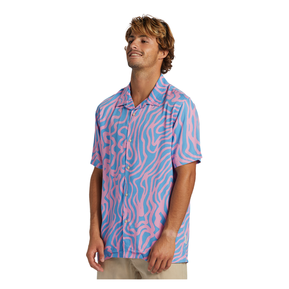 QUIKSILVER POOL PARTY CAS USS AQYWT03325-BNH6 SHIRT SHORT SLEEVE (M)