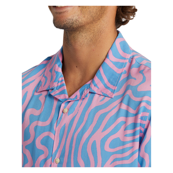 QUIKSILVER POOL PARTY CAS USS AQYWT03325-BNH6 SHIRT SHORT SLEEVE (M)