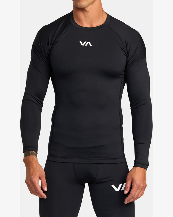 RVCA COMPRESSIONLS  KTTP BLK AVYKT00266-BLK COMPRESSION TOP LONG SLEEVE (M)