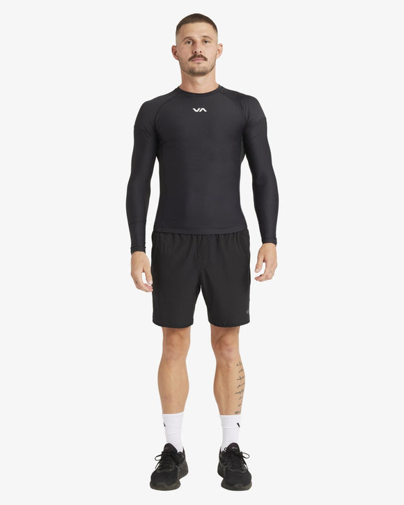 RVCA COMPRESSIONLS  KTTP BLK AVYKT00266-BLK COMPRESSION TOP LONG SLEEVE (M)