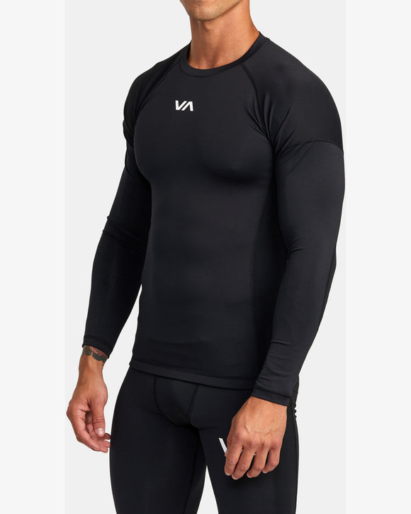 RVCA COMPRESSIONLS  KTTP BLK AVYKT00266-BLK COMPRESSION TOP LONG SLEEVE (M)
