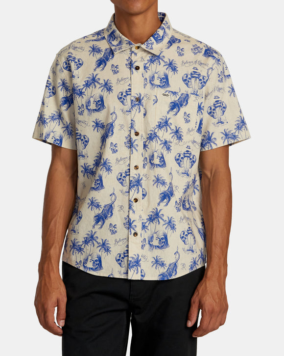 RVCA CHEFS KISS AVYWT00538-NAT SHIRT SHORT SLEEVE (M)
